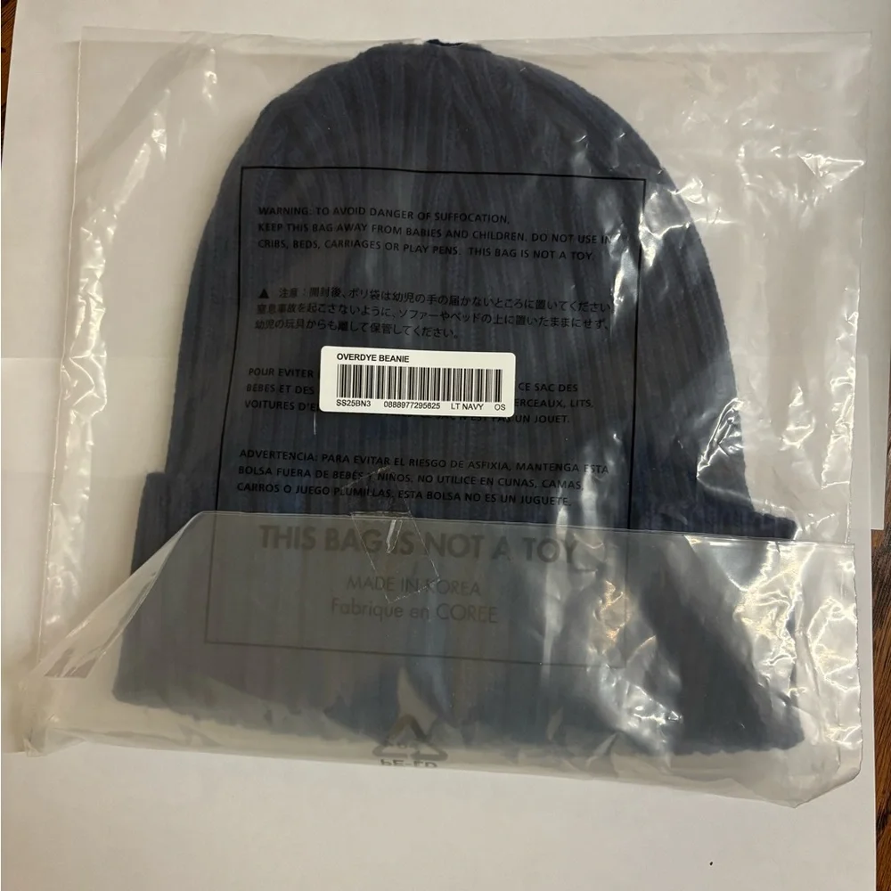 Supreme Navy Blue Beanie Overdyed SS25 - Picture 3 of 4